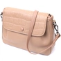 Сумка Vintage Жіноча з фактурним клапаном з натуральної шкіри Пудрова (22329) - зменшене зображення 6