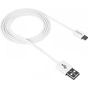 Дата кабель USB 2.0 AM to Micro 5P 1.0m White Canyon (CNE-USBM1W) - зменшене зображення 1