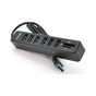 Концентратор VEGGIEG USB 2.0 8-in-1 to 6xUSB 2.0 + SD/TF black/blue (V-C306/19897) - зменшене зображення 1