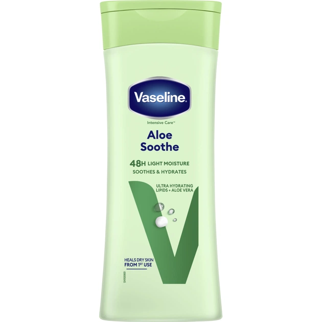 Лосьйон для тіла Vaseline Intensive Care З алое для зневодненої шкіри 400 мл (8712561482318) - зображення 1