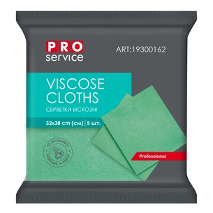 Серветки для прибирання PRO service Professional віскозні Зелені 5 шт. (4823071625493) зображення 1