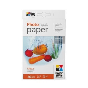 Фотопапір ColorWay 10x15 190г matte, 50с (PM1900504R) зображення 1