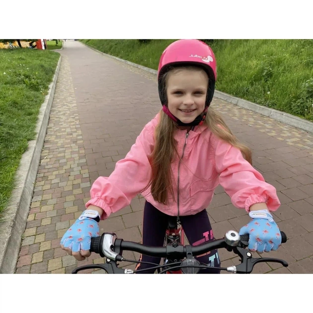 Велорукавиці PowerPlay 001 Фламінго Блакитні XS (SALE_001_Blue_Flamingo_XS) - picture 6