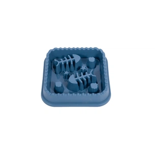 Посуд для котів WahoPet Миска для повільного годування з рибками 200 мл блакитна (2700000023686) зображення 1