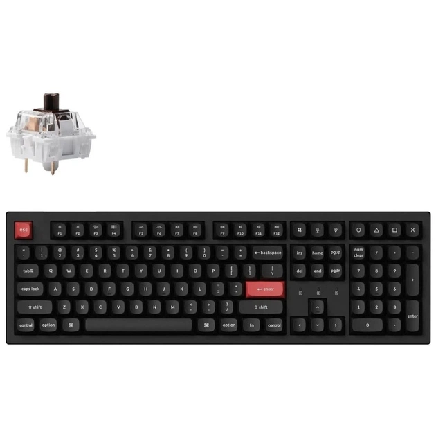 Клавіатура Keychron K10 PRO K pro Brown QMK Wireless/Bluetooth/USB-A UA Black (K10P-B3-UA) - зображення 1