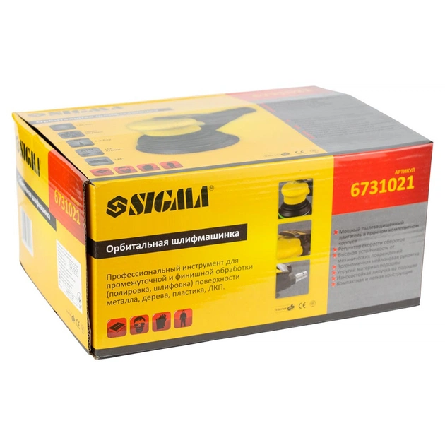 Шліфувальна машина Sigma орбітальна 125мм (з пилозбірником) (6731021) - picture 8