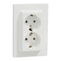Розетка Schneider Electric ASFORA із заземленням подвійна біла 16А (EPH9900121) - уменьшенное изображение 2