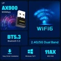 Беспроводной адаптер Fenvi FU-AX900В Wi-Fi 6, Bluetooth 5.3 Dual Band 2.4G 5G - уменьшенное изображение 2