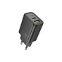Зарядное устройство HOCO N63 USB-C PD30W + USB QC3.0 black (6942007644358) - уменьшенное изображение 1