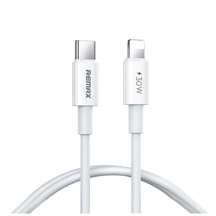 Дата кабель USB-C to Lightning 1.0m 30W white Remax (6954851201465) зображення 1
