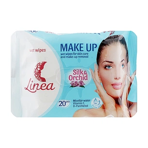 Вологі серветки Linea Make Up для зняття макіяжу з міцелярною водою 20 шт. (4820207590038) зображення 1