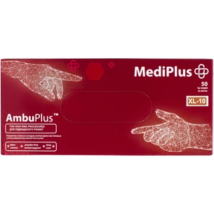Медичні рукавички MediPlus AmbuPlus Латексні оглядові нестерильні неприпудрені Сині Розмір XL 50 шт. (9551004355869) зображення 1
