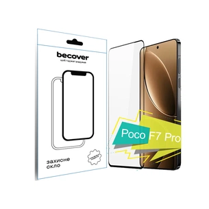 Скло захисне BeCover Poco F7 Pro Black (713416) зображення 1