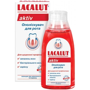 Ополіскувач для порожнини рота Lacalut aktiv 300 мл (4016369696491) зображення 1
