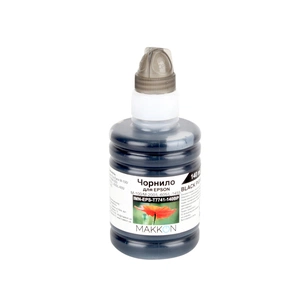 Чорнило Makkon для Epson M-100/M-200/L-605/L-1455 140 мл black pigment (IMN-EPS-T7741-140BP) зображення 1