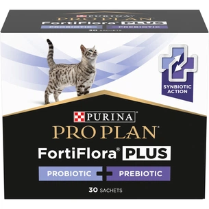 Пробіотична добавка для тварин Purina Pro Plan FortiFlora Plus Для котів і кошенят для підтримки нормальної мікрофлори кишківника 30 x 1.5 г (8445290507495) изображение 1