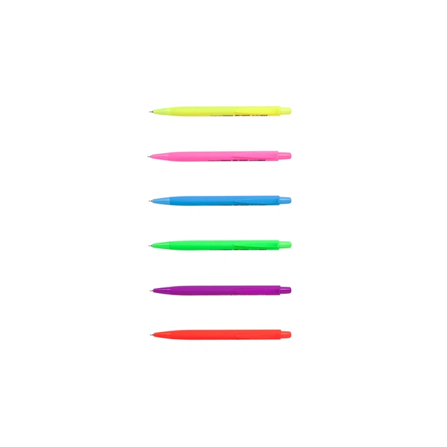 Ручка масляная Buromax автоматическая TROPICAL TOUCH, RUBBER TOUCH, 0,7 мм, синяя (BM.8272) - изображение 1