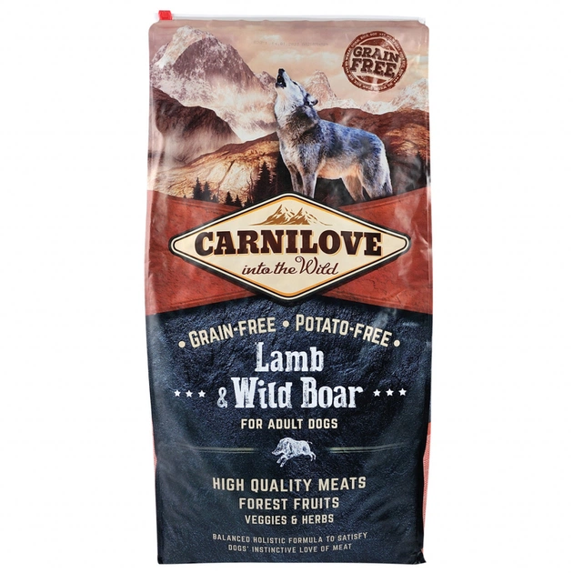 Сухий корм для собак Carnilove Adult Lamb and Wild Boar 12 кг (8595602508921) - зображення 1