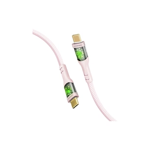 Дата кабель USB-C to USB-C 2.0m Promate (transline-cc200.pink) зображення 1