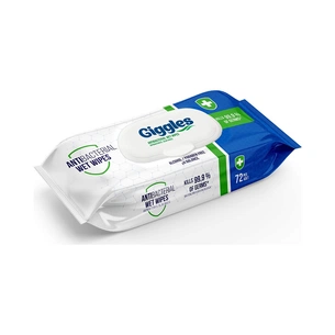 Дитячі вологі серветки Giggles Антибактеріальні 72 шт (8680131205189) зображення 1