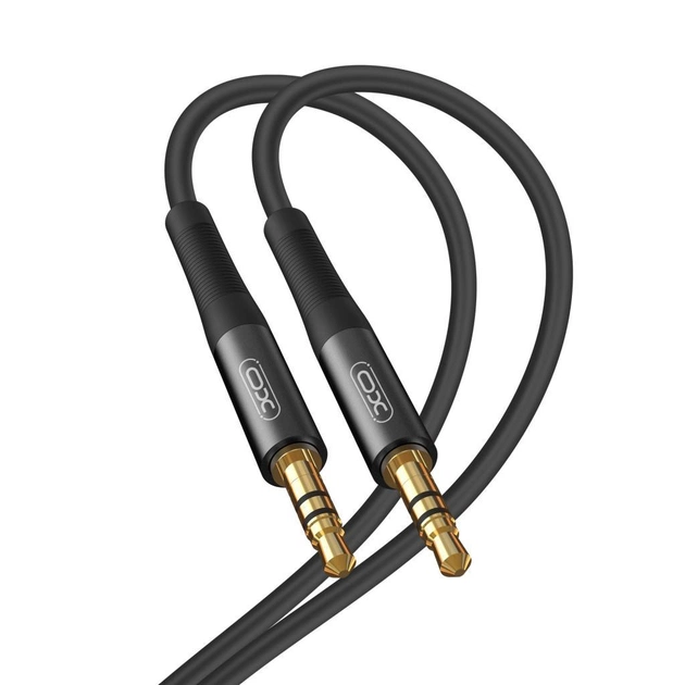Кабель мультимедийный 3.5mm M to 3.5mm M 1.0m black XO (NBR175A-BK) - изображение 1