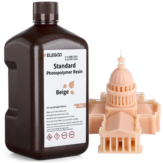 Фотополімерна смола ELEGOO Resin, Standard 2кг, beige (50.103.0181) - изображение 1