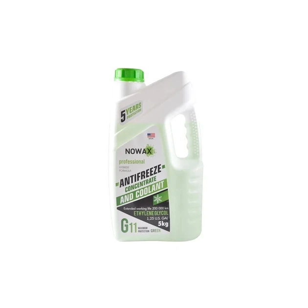 Антифриз NOWAX GREEN G11 концентрат 5кг (NX05005) - изображение 1