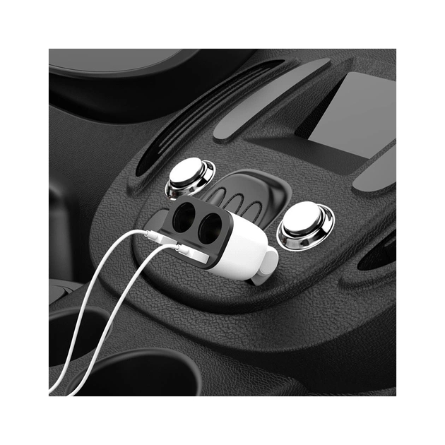 Зарядний пристрій HOCO HOCO Z28 Power ocean 2xUSB + display White (6957531091967) - picture 12