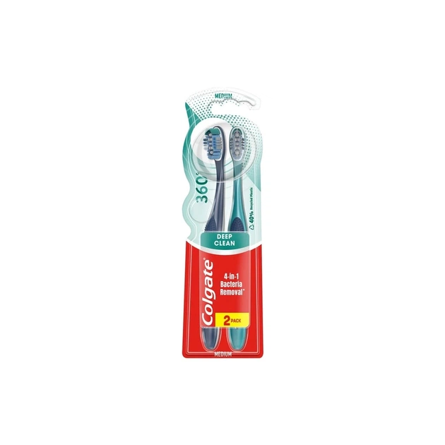 Зубна щітка Colgate 360 Суперчистота всієї ротової порожнини 2 шт. (8718951561441) - зображення 1