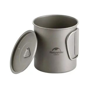 Чашка туристическая Naturehike NH20CJ005 титанова з ручкою 450 мл (6927595745786) изображение 1