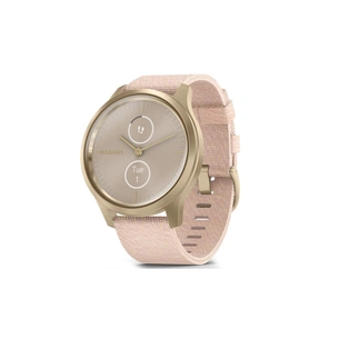 Смарт-годинник Garmin vivomove Style, S/E EU, Light Gold, Blush Pink, Nylon (010-02240-22) зображення 1