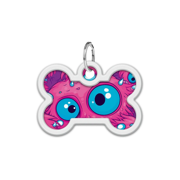 Адресник для тварин WAUDOG Smart ID з QR паспортом "Око монстра", кістка 40х28 мм (231-4049) - picture 2