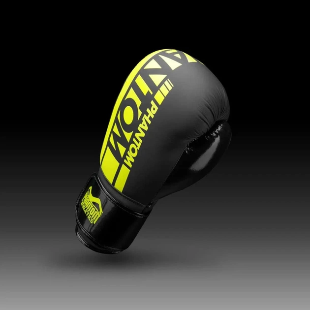 Боксерські рукавички Phantom Apex Elastic Neon Black/Yellow 16 унцій (PHBG2300-16) - picture 3