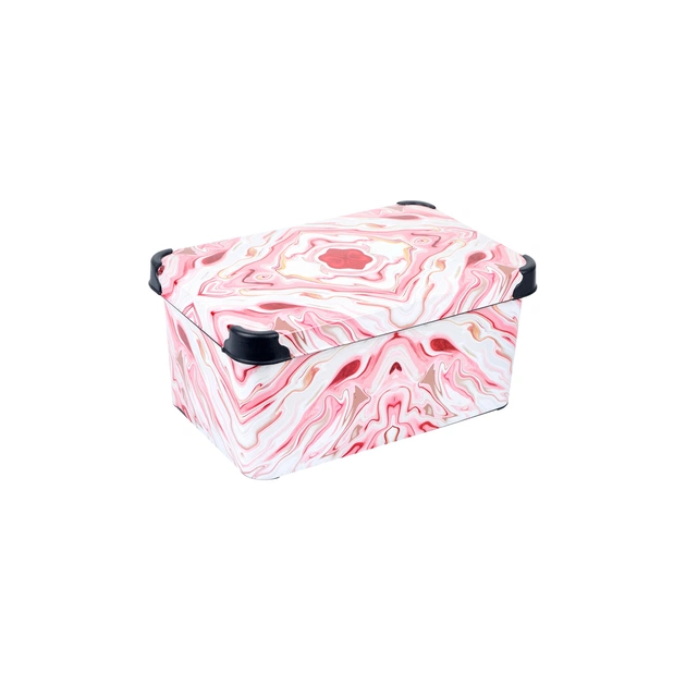 Контейнер для зберігання Violet House 0646 Decor Marble Red 5 л (0646 DECOR Marble Red з/кр. 5 л) - picture 1