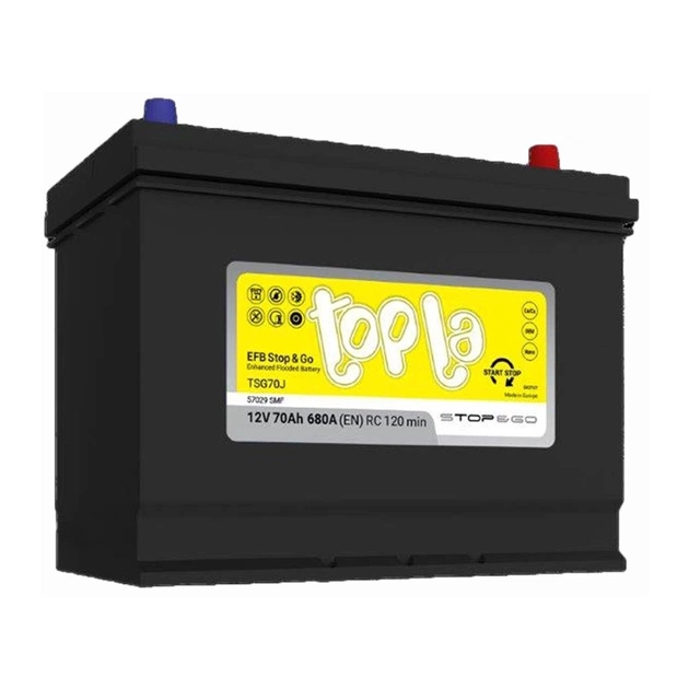 Акумулятор автомобільний Topla 70 Ah/12V EFB Japan Euro (112 270) - зображення 1