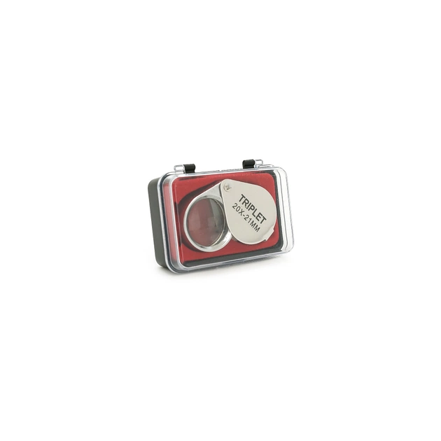 Лупа Voltronic ручна TRIPLET 20X-21mm, складана (брелок), метал-скло, пластикова коробка. 60 * 24 * 18mm. (1152/TR20X-21) - picture 5