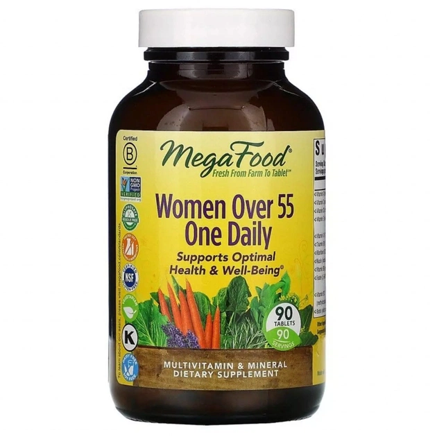 Мультивітамін MegaFood Мультивітаміни для жінок 55+, Women Over 55 One Daily, 90 та (MGF-10353) - изображение 1