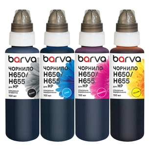 Чорнило Barva HP 122/178/650/655 4x100 мл, special, pigmented BK+C/M/Y (H655-100-MP) зображення 1