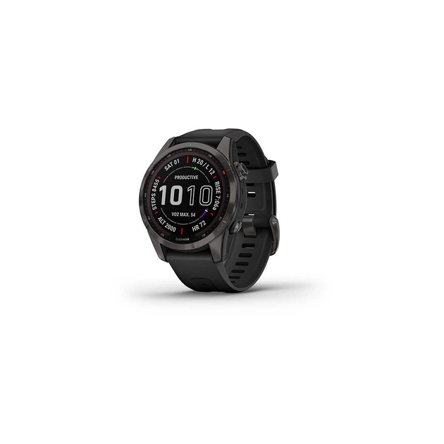 Смарт-годинник Garmin fenix 7S Sapphire Sol, Carbon Gray DLC Ti with Blk Band, GPS (010-02539-25) - зображення 1