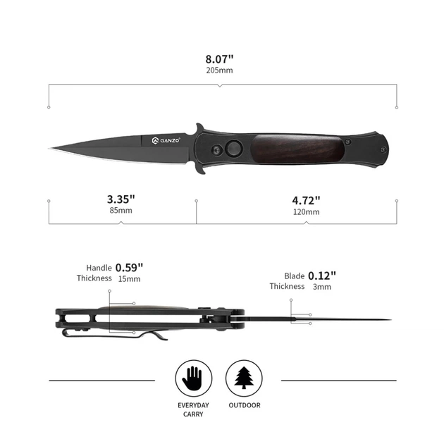 Ніж Ganzo G707B - picture 9
