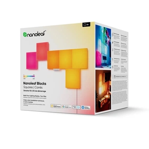 Розумні світлові панелі Nanoleaf Blocks Squares Smarter Kit з підтримкою HomeKit і Matter, 6 шт. (N8100K02-6BS) зображення 1