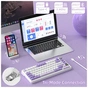 Клавіатура Attack Shark X85PRO RGB Wireless/Bluetooth/USB UA Lavender (X85PROL_AS) - зменшене зображення 4