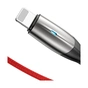Дата кабель USB 2.0 AM to Lightning 1.0m 2.4A red Baseus (CALSP-B09) - уменьшенное изображение 3
