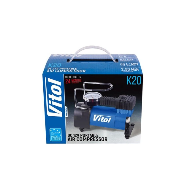 Автомобильный компрессор VITOL K-20 100psi/12Amp/35л (K-20) - изображение 8