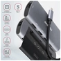 Концентратор AXAGON USB-C to 2xUSB-A + HDMI + RJ45 + SATA M.2 + PD 100W 0.18m grey (HMC-6M2) - зменшене зображення 2