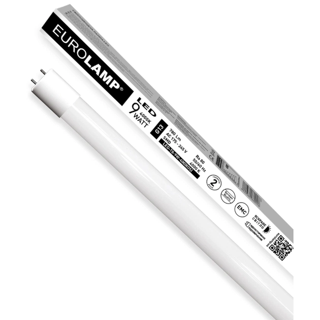 Лампочка Eurolamp T8 скло 9W 4000K (LED-T8-9W/4000(OS)) - зображення 1