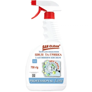 Спрей для чищення ванн San Clean Prof Line для видалення цвілі та грибка 750 г (4820003544891) зображення 1