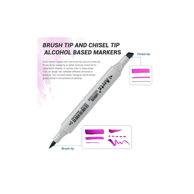 Художній маркер Arrtx Спиртові Oros ASM-03PL 24 кольори, фіолетові відтінки (LC302505) - picture 8