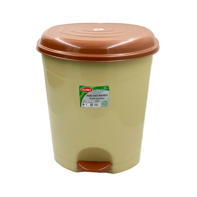 Контейнер для сміття Planet Household №4 з педаллю бежевий 22 л (10342) - picture 2