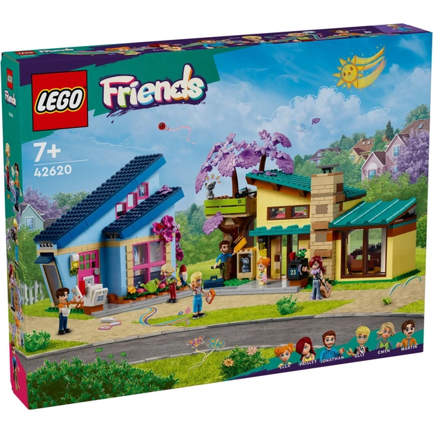 Конструктор LEGO Friends Родинні будинки Оллі й Пейслі 1126 деталей (42620) - зображення 1